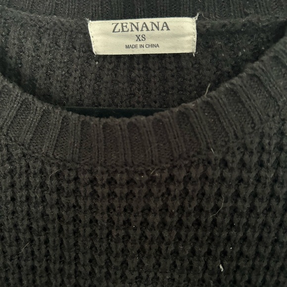 Three Bird Nest with Zenana XS waffle knit sweater NEW! - Picture 8 of 8